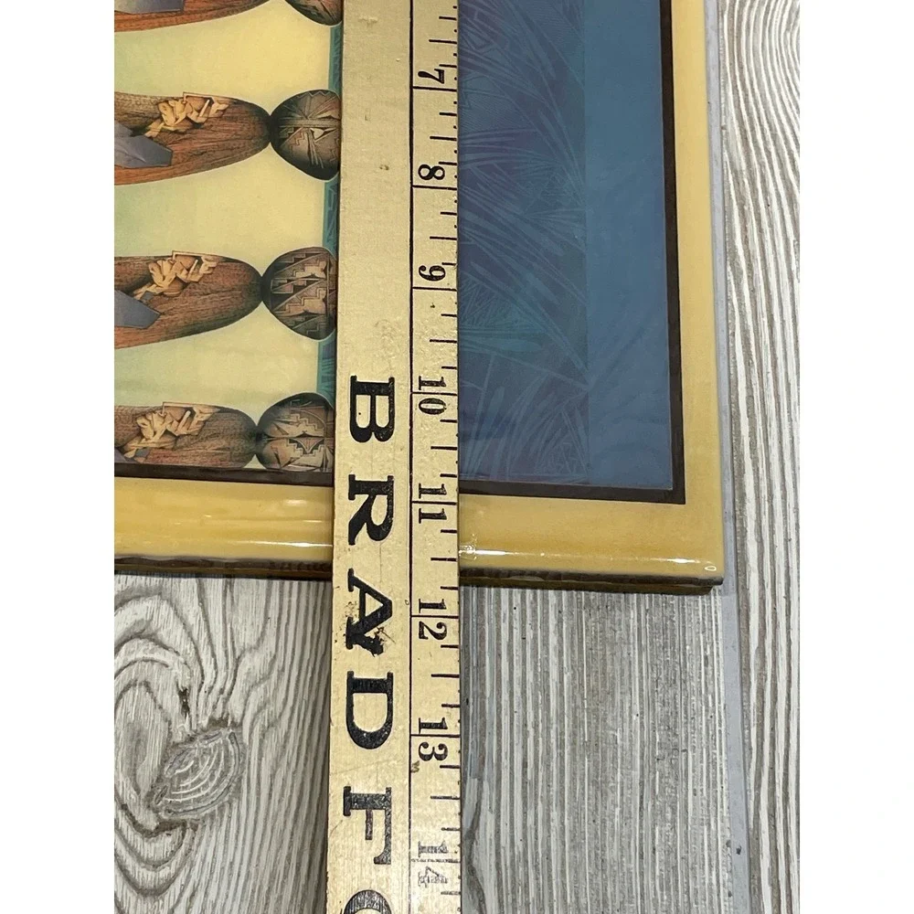 Amado Pena Siete de Taos Ceramic Art Tile Hudgins Santa Fe Collection 1988 12x9